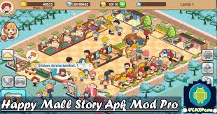 Happy Mall Story Mod Apk V2 3 1 Unlimited Money New 2020 Download Now Taman Hiburan Toko Buku Film Animasi