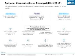 Anthem Corporate Social Responsibility 2019 Powerpoint