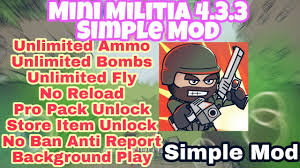 Download it and follow the following steps to install this on your android device. Mini Militia 4 3 3 Simple Mod Latest Version Unlimited Ammo Bombs Boost Neeraj Mods Youtube