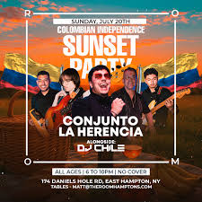 DJCHILE | Sunday July 20th we celebrate 🇨🇴 Colombian Independence at @clubhousehamptons (OutsidePatio) *ALL Ages* welcome we will watch the sunset... | Instagram