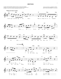 Mariah Carey Emotions Sheet Music And Printable Pdf Music Notes Mariah Carey Sheet Music Music Notes