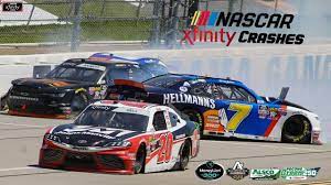 The 2019 nascar xfinity series was the 38th season of the nascar xfinity series, a stock car racing series sanctioned by nascar in the united states. 2019 Nascar Xfinity Series Crashes Talladega Pocono Youtube