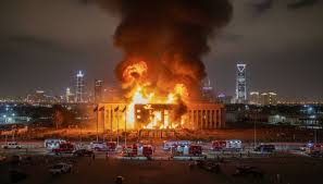 Kantor Kedubes AS di Saudi Terbakar Usai Dihantam Dua Drone Iran