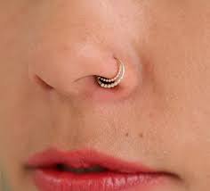 Crescent Nose Ring Nose Piercing Moon Nose Ring Silver Nose Etsy Piercings Nariz Piercings Joyas