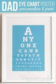 Find thoughtful fathers day gift ideas such as ice cream of the month club, historic golf newspaper book, bluegrass cologne, baseball park map glasses. Diy Eye Chart Personalized Father S Day Gift