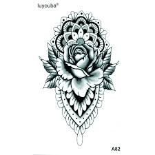 Although a lion is courageous, a rose has thorns and cannot be touched even though it's beautiful. Rose Crown Waterproof Temporary Tattoos Men Tatuagens Tatoo Temporary Stickers Flower Body Sticker Feminino Fake Tattoo Sleeve Temporary Tattoos Aliexpress