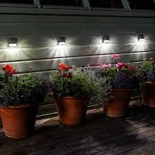 They will stay lit for illuminating your walkway or patio at night. Super Bright Solar Fence Wall Post Light 4 Pack