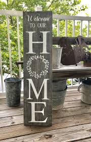 5 out of 5 stars. Vertical Home Sign Wooden Sign Entry Way Wall Decor Distressed Wooden Sign Farmhouse Decor Sign More Colors Available 9 25x36in Wooden Signs Home Wooden Signs Door Signs Diy