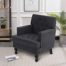 $649.99 best mid century modern reading chair: Get The Mf Studio Living Room Chair Mid Century Accent Sofa Chair Modern Linen Armchair Comfy Tufted Single Sofa Reading Chair Living Room Office Couch Club Chair Grey From Walmart Now