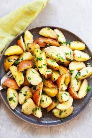 Boiled Potato Recipe With Red Potatoes And Yellow Potatoes On A Plate In 2020 Potato Side Dishes Potato Recipes Boiled Potatoes