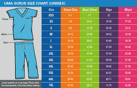 Scrub Size Chart Ultimate Medical Academy