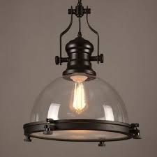 Rusty bronze mini pendant with spiral iron lantern cage rustic ceiling pendant light Nautical Style 1 Light Clear Glass Pendant Light In Black Finish Nautical Pendant Lighting Coastal Pendant Lighting Clear Glass Pendant Light