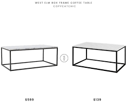 Crafted from solid concrete atop an iron base, the slab box frame outdoor coffee table's hand polished, versatile surface is equally at home indoors or outdoors. Daily Find West Elm Box Frame Coffee Table Copycatchic