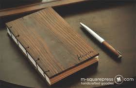 Personalized Pine Wooden Cover Book M Squarepress Blog Wood Journal Book Binding Handmade Books