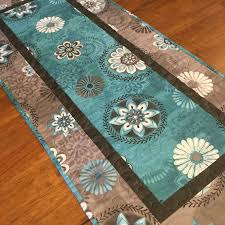 Teal And Gray Quilted Table Runner Quilted Table Runner Quilted Table Runners Teal Table Table Runners Wedding