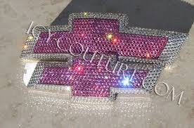 Bling Chevy Camaro Emblems Swarovski Crystals Icy Couture Pink Truck Accessories Pink Chevy Pink Truck