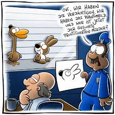 With scott carter, ilka w. Nichtlustig Cartoon Phantombild