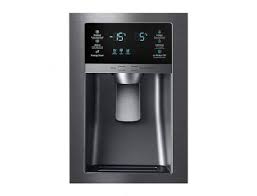 Locking the dispenser disables the water and ice dispensing features. Samsung Rf25hmidbsr 33 French Door Refrigerator With Door Ice Disp