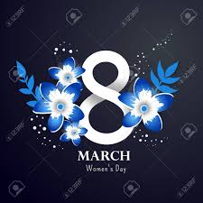 Browse through thousands of women's day posters and promote your upcoming events and #balanceforbetter with engaging designs for posters, videos, social media graphics and more on this. International Women S Day Poster Illustration With Blue Origami Flowers On A Dark Background Eps10 Vector Illustration With Place For Your Text Royalty Free Cliparts Vectors And Stock Illustration Image 96072545