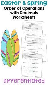 Let's find out what students are learning in 5th grade math class. Easter Math Order Of Operations With Decimals Worksheets Printable And Digital Order Of Operations Spring Math Worksheets Easter Math