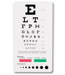 snellen pocket eye chart eye test