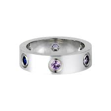 Love Ring White Gold With 6 Colored Stones Cartier Love Ring Diamond Alternative Engagement Ring Dream Engagement Rings