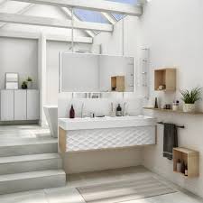 Meuble Double Vasque L 135 X H 32 X P 48 Cm Effet Chene Naturel Neo Frame En 2020 Salle De Bain Blanche Et Bois Leroymerlin Salle De Bain Salle De Bain