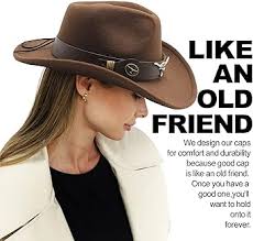 JXXAMZ33 Chapéu de caubói feminino com cinto largo, Areia leve, Tamanho  Único