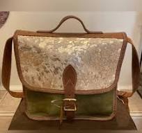 One of a Kind Custom Genuine Leather Crossbody Bag