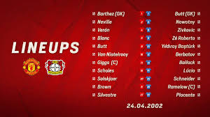 Customize your avatar with the bayer leverkusen gk pants #13 and millions of other items. Bayer 04 Leverkusen On Twitter Onthisday In 2002 We Played The First Leg Of Our Championsleague Semifinal Tie Against Manchester United At Old Trafford Here S How Both Squads Lined Up Https T Co A8zpdsbz0s