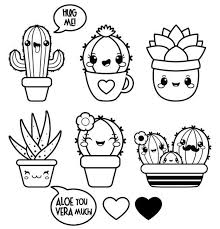 Cartoon cactuses icons patches stickers isolated illustrations. Kawaii Food Ausmalbilder Kawaii Kaktus Novocom Top