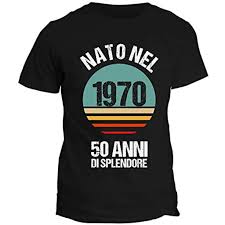 Fashwork Tshirt Compleanno Nato Nel 1970 50 Anni Di Splendore Vintage Idea Regalo Abbigliamento Uomo T Shirt Magliette Regali Uomo Magliette Compleanno