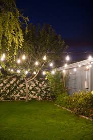 Backyard lighting hang string lights in backyard without trees, how to hang lights in backyard bigit karikaturize com, pin on outdoor lighting, how to hang outdoor string lights the deck diaries part 3, pinterest. Diy Hanging Cafe String Lights Diana Elizabeth