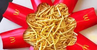 Mcdonald's french fries are thin strips of potato that come in a clear and recognizable and efficient container with the big arches and the red and yellow for people to know it is from mcdonald's, fried in vegetable oil and served hot. Mcdonalds Free French Fries Sarcasm Co