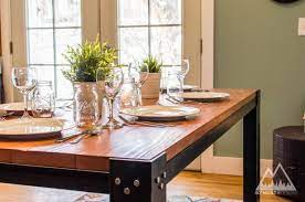 A rustic dining table can be the perfect finish for a minimalist dining room. Buy Custom Modern Rustic Dining Table Made To Order From 40 North Designs Custommade Com