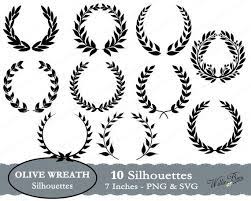 Olive Wreath Svg Olive Branch Laurel Wreath Silhouette Olive Wreath Wreath Images Kotinos Svg Intertwined Circle Digital Download Olive Wreath Silhouette Clip Art Jewelry Tree