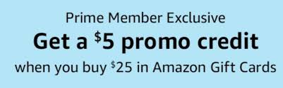 4.5 out of 5 stars. Get A Free 5 Credit At Amazon When You Buy 25 In Amazon Gift Cards Prime Members Only Points With A Crew