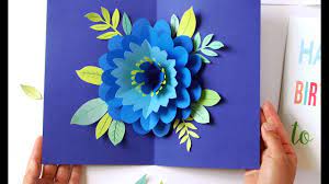 Make your light up pop flower circuit card. Diy Happy Mother S Day Card Pop Up Flower Free Templates Youtube