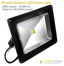 12v Low Voltage 50 Watt Outdoor Led Flood Light 4500 Lumen White 6000k