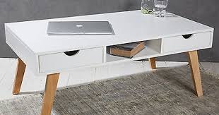 Couchtisch Mit 2 Schubladen Holz Weiss Beistelltisch Retro Skandinavischer Stil Couchtisch Mit Schublade Couchtisch Couchtisch Weiss Holz