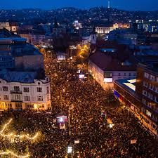 Slovakia (slovensko) is a landlocked country in central europe with a population of over five million, bordering the czech republic and austria in the west, poland in the north, the ukraine in the east, and hungary in the south. Mass Protests As Pm S Resignation Fails To Quell Slovakia Unrest Slovakia The Guardian