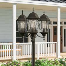 How solar lamp post lights work. Andover Mills Robertson 3 Light 96 H Hardwired Lamp Post Full Reviews Wayfair