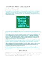 Check spelling or type a new query. Materi Carita Pantun Sunda Lengkap Pdf