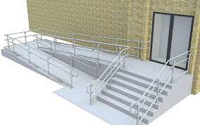 8 Top Mid Bottom Ada Railing Ramp Stairs Ramp Stairs Ramp Design Wheelchair Ramp