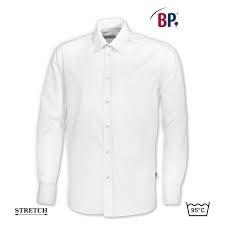 Chemises à manches courtes dans la gamme de bonprix : Chemise Blanche Manches Longues Stretch Liberte De Mouvement