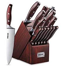 Amazon Com Stainless Steel Knife Set With Block 13 Kitchen Knives Set Chef Knife Set With Knife Knife Set Kitchen Best Kitchen Knife Set Best Kitchen Knives
