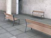 LA STRADA Steel and wood bench with back By miramondo