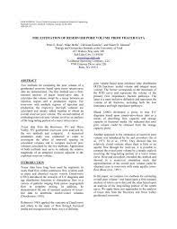 The Estimation Of Reservoir Pore Volume From Tracer Data