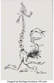 Funny animal art prints that will add charm and delight to any room's decor in your house. Dr Seuss Drawing Of A Funny Animal With A Long Neck Animation Lot 1357 Heritage Auctions