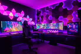30 Small Gaming Room Ideas And Setups Peaceful Hacks Video Game Rooms Computer Gaming Room Small Gaming Room Ideas